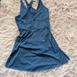 Teal Crossback Athletic Dress